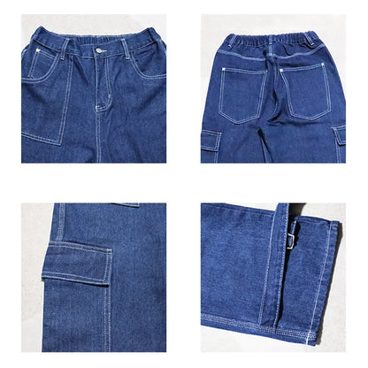 Denim pants Loose Straight Baggy Jeans Y2K - Eklat Collection