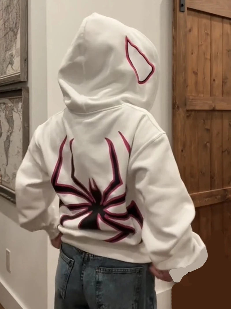 Spider Hoodies Women Men Zipper Jacket Y2K - Eklat Collection