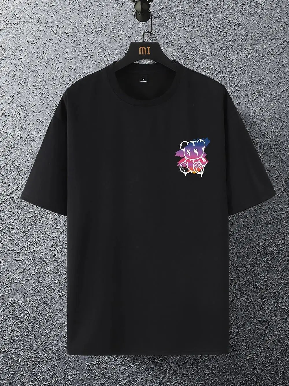 New York Art Word Cartoon Bear Sunset Scenery Design T -Shirt Y2K - Eklat Collection