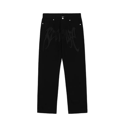 Black Baggy Jeans New Streetwear Y2K - Eklat Collection