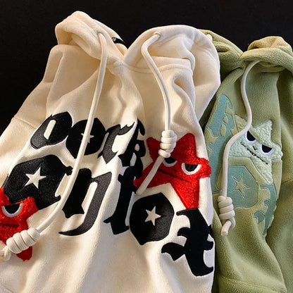 Street Five-Pointed Star Pullover Hoodies Y2K - Eklat Collection