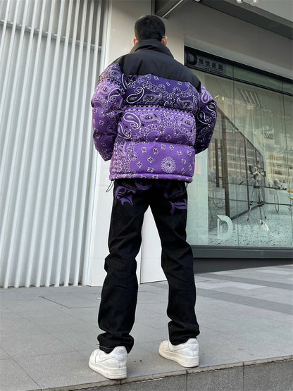 Jeans Cashew Flowers Purple Streetwear Y2K - Eklat Collection